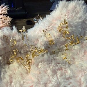 Source Unknown Gold Star Earrings